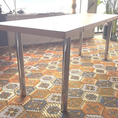 Crafted Table on Chrome Legs 