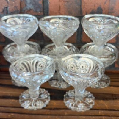 Cut Glass Tulip Glasses 