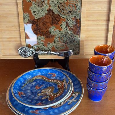 Moriage Dragon Plates/Cheese Board 