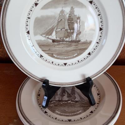 The American Clipper Ship Plates Wedgwood Etruria England 
