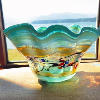Large Art Glass Bowl