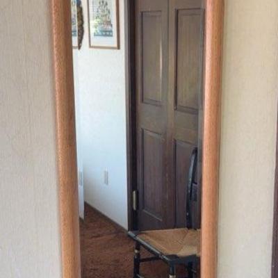 Wood Framed Full Length Mirror