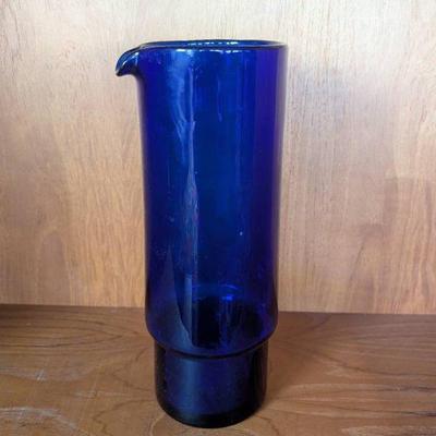 Cobalt Blue Glass Carafe 