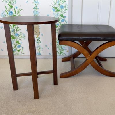 Footstool and Accent Table 