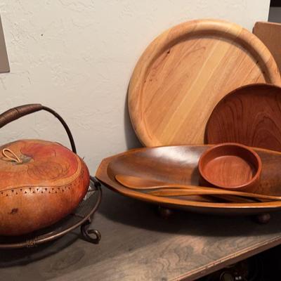 Stone Heat Tortilla Warmer, Mid Century Wood Salad Bowl, Others 