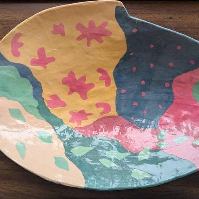 Pier One Fish Shaped Tray Serving Platter Vintage 1980s