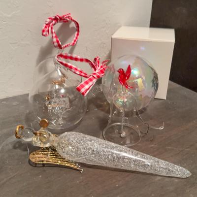 Dansk Blown Glass Christmas Ornament & Others