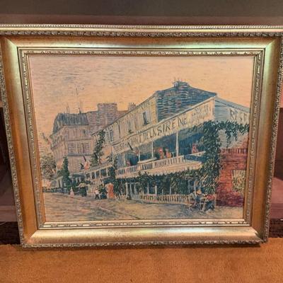 Le Restaurant De La Sirene Van Gogh Vintage Print