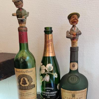 Vintage Carved Wood Bottle Toppers 