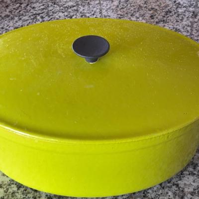 Cousances/Le Creuset Chartreuse Dutch Oven & Tangerine Frying Pan 