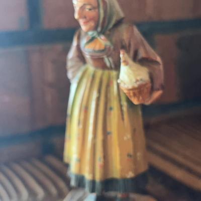 Wood Carved Peasant Woman