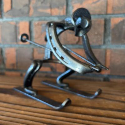 St. Croix Foundry Horseshoe Skier Sculpture 