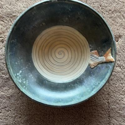 Studio Art Pottery Fish Bowl 