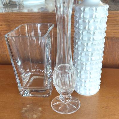 Meissen MCM Vase Designed By Ludwig Zepner/Waterford Bud Vase 