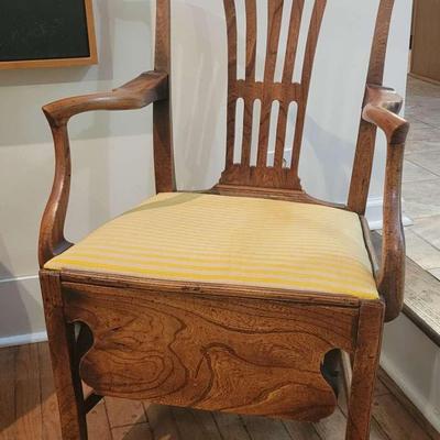 Antique Commode Chair, Upholstered Seat
