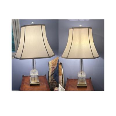Pair of Glass Lamps