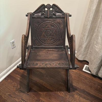 Antique English Oak Glastonbury Chair