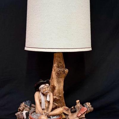 Apsit Bros Of Calif 81 - Cowboy In Bath Lamp 