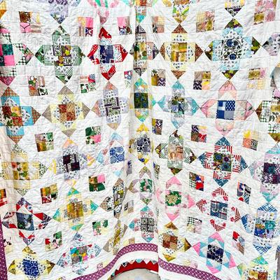 Colorful Floral Paisley Large Quilt 