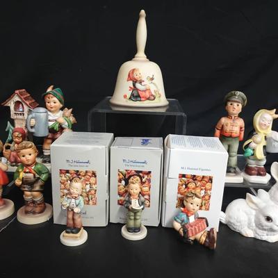 Goebel Hummel Porcelain Figures W/ "In Tune" Annual Bell And More