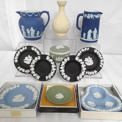 11pc Wedgwood Mixed Color Jasperware Collection