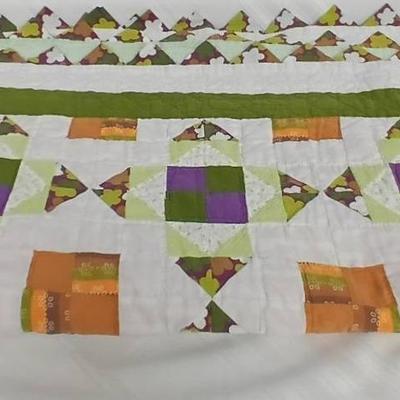 Vibrant Spring Themed Floral Quilted Blanket