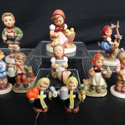 10pc Mixed Goebel And Napcoware Figure Collection