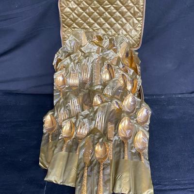 Cellini Romanesque 1968 Gold Plated Flatware