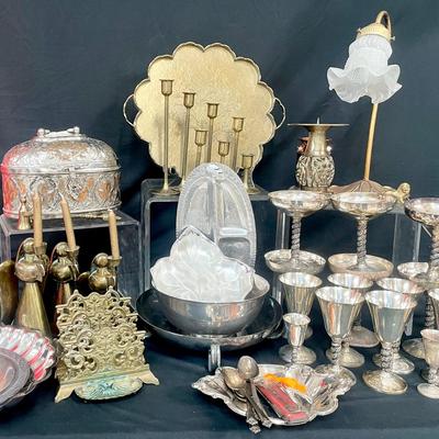 Brass And Silver Plated Antiques 