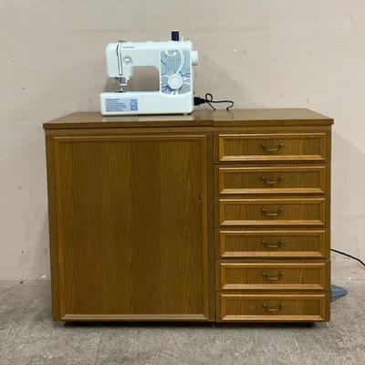 Brother Sewing Machine W/ Storage Cabinet 