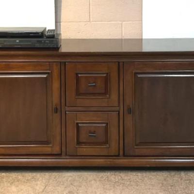 Contemporary Table Console Cabinet W/ DVD Players 