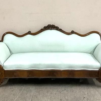 Antique Victorian Style Carved Sofa
