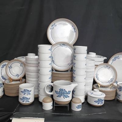 Midwinter Blue Print Stoneware Set