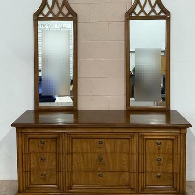 MCM Dresser W/ Double Mirrors 