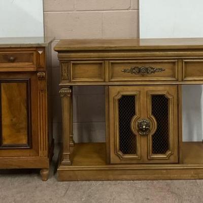 Thomasville Credenza W/ Antique Side Table 