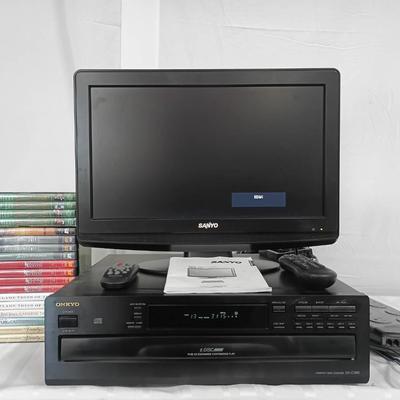 Onkyo DX-C380 Compact Disc Changer W/ Sanyo 18.5" HDTV and More