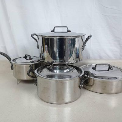 Stainless Steel Cookware with Cast Iron Handles