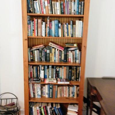 Bookcase/Books for sale.