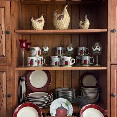 Everyday Dining "Barns" by Warren Kimble and Sakura NY with 