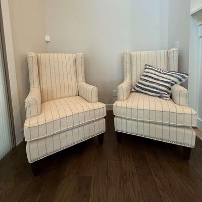 Pair of Off-White Accent Chairs