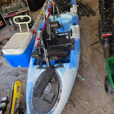 Two person pedals fishing kayak 
