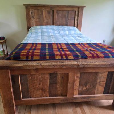 Maine barn wood Amish made queen bed