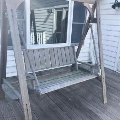 Sale Photo Thumbnail #101: teak swing $495 as is 