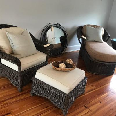 Sale Photo Thumbnail #34: wicker chaise $295
wicker chair & stool $295
wicker table $125