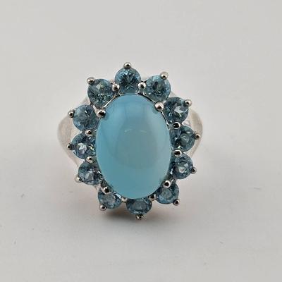 Sterling Silver 925 Chacedony Ring