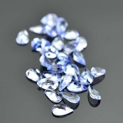 4.4 TCW Natural Unheated Pear-Cut Tanzanite Parcel