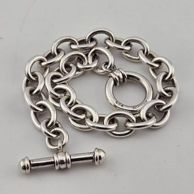 Sterling Silver 925 Toggle Bracelet 