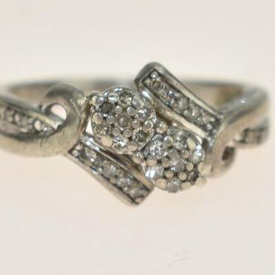 Sterling Silver Diamond Ring