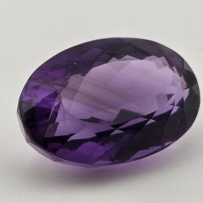 26.25ct Amethyst Oval Cut Gemstone