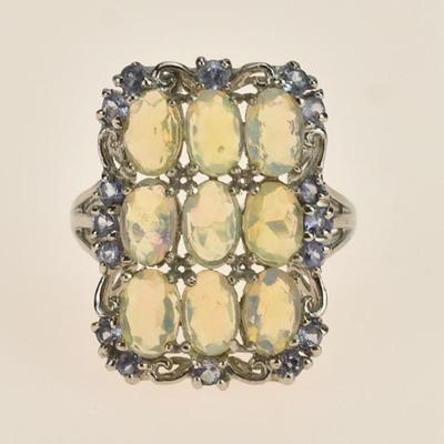 Sterling Silver Natural Unheated Fire Opal Ring